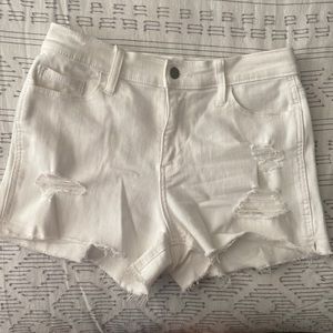 Hollister white denim shorts